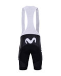BONAVELO Cyklistické nohavice krátke s trakmi - MOVISTAR 2020 - čierna