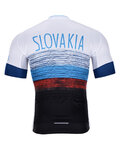 BONAVELO Cyklistický dres s krátkym rukávom - SLOVAKIA - biela/červená/modrá/čierna