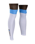 BONAVELO Cyklistické návleky na nohy - AG2R 2020 - hnedá/biela/modrá