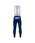 BONAVELO Cyklistické nohavice dlhé s trakmi - MOVISTAR 2021 WINTER - modrá