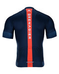 BONAVELO Cyklistický krátky dres a krátke nohavice - INEOS GRENADIERS '21 - červená/modrá