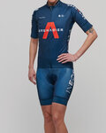 BONAVELO Cyklistický krátky dres a krátke nohavice - INEOS GRENADIERS '21 - červená/modrá