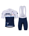 BONAVELO Cyklistický krátky dres a krátke nohavice - ISRAEL 2021 - čierna/modrá/biela