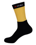 BONAVELO Cyklistické ponožky klasické - JUMBO-VISMA 2022 - čierna/žltá