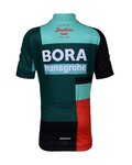 BONAVELO Cyklistický dres s krátkym rukávom - BORA 2022 KIDS - zelená/čierna/červená