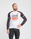 BONAVELO Cyklistický dres s dlhým rukávom zimný - UAE 2024 WINTER - biela/červená/čierna