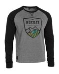 ROCDAY Cyklistické tričko s dlhým rukávom - CREST - čierna/šedá
