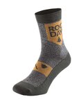 ROCDAY Cyklistické ponožky klasické - TIMBER - hnedá/šedá