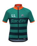 SANTINI Cyklistický dres s krátkym rukávom - 365GS KIDS - modrá/oranžová