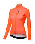 SANTINI Cyklistický dres s dlhým rukávom zimný - SCIA LADY WINTER - oranžová