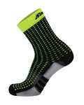 SANTINI Cyklistické ponožky klasické - ORIGINE - žltá/čierna