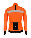 SANTINI Cyklistická zateplená bunda - VEGA H2O - čierna/oranžová