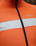 SANTINI Cyklistická zateplená bunda - VEGA H2O - čierna/oranžová
