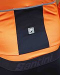 SANTINI Cyklistická zateplená bunda - VEGA H2O - čierna/oranžová
