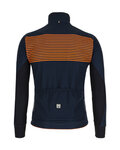 SANTINI Cyklistická zateplená bunda - COLORE - modrá/oranžová