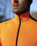 SANTINI Cyklistická zateplená bunda - VEGA MULTI - oranžová