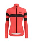 SANTINI Cyklistický dres s dlhým rukávom zimný - CORAL BENGAL LADY - ružová
