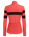 SANTINI Cyklistický zimný dres a nohavice - CORAL B. LADY WINTER - čierna/ružová