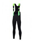 SANTINI Cyklistické nohavice dlhé s trakmi - COMMAND WINTER - zelená/čierna