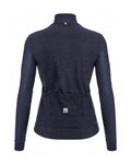 SANTINI Cyklistický dres s dlhým rukávom zimný - COLORE PURO LADY - modrá