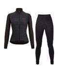 SANTINI Cyklistický zimný dres a nohavice - COLORE PURO+OMNIA W - čierna