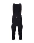 SANTINI Cyklistické nohavice 3/4 s trakmi - ADAPT SHELL - čierna