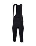 SANTINI Cyklistické nohavice 3/4 s trakmi - ADAPT SHELL - čierna