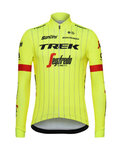 SANTINI Cyklistický dres s dlhým rukávom zimný - TREK SEGAFREDO 2018 - žltá/čierna