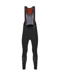 SANTINI Cyklistické nohavice dlhé s trakmi - NUHOT WINTER - čierna