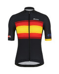 SANTINI Cyklistický dres s krátkym rukávom - LA VUELTA 2019 - čierna/žltá/červená