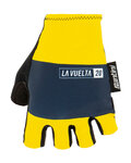 SANTINI Cyklistické rukavice krátkoprsté - LA VUELTA 2020 - žltá/čierna