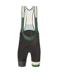 SANTINI Cyklistické nohavice krátke s trakmi - LA VUELTA 2021 - zelená/šedá