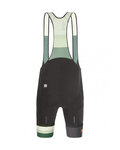 SANTINI Cyklistické nohavice krátke s trakmi - LA VUELTA 2021 - zelená/šedá