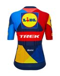 SANTINI Cyklistický dres s krátkym rukávom - LIDL TREK 2024 LADY - žltá/červená/modrá