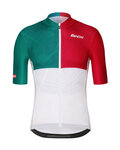 SANTINI Cyklistický dres s krátkym rukávom - LA VUELTA 2018 - biela/modrá/červená