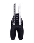 SANTINI Cyklistické nohavice krátke s trakmi - B-COOL - čierna