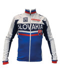 SANTINI Cyklistický dres s dlhým rukávom zimný - TEAM SLOVAKIA WNT'15 - modrá/biela/červená