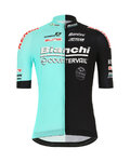 SANTINI Cyklistický dres s krátkym rukávom - TEAM BIANCHI 2019 - čierna/tyrkysová