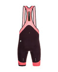 SANTINI Cyklistické nohavice krátke s trakmi - KARMA MILLE - bordová/ružová