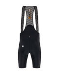 SANTINI Cyklistické nohavice krátke s trakmi - TONO PURO - čierna
