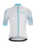 SANTINI Cyklistický dres s krátkym rukávom - MITO SPILLO - svetlo modrá/biela