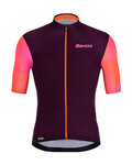 SANTINI Cyklistický dres s krátkym rukávom - MITO SPILLO - oranžová/bordová/ružová