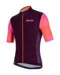 SANTINI Cyklistický dres s krátkym rukávom - MITO SPILLO - oranžová/bordová/ružová
