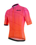 SANTINI Cyklistický dres s krátkym rukávom - TONO PURO - ružová/bordová/oranžová