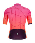 SANTINI Cyklistický dres s krátkym rukávom - TONO PURO - ružová/bordová/oranžová