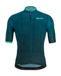 SANTINI Cyklistický dres s krátkym rukávom - TONO PURO - modrá/tyrkysová
