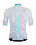 SANTINI Cyklistický dres s krátkym rukávom - TONO PURO - biela/svetlo modrá
