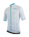 SANTINI Cyklistický dres s krátkym rukávom - TONO PURO - biela/svetlo modrá