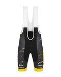 SANTINI Cyklistické nohavice krátke s trakmi - TREK PIRELLI 2020 - žltá/čierna