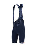 SANTINI Cyklistické nohavice krátke s trakmi - NIBALI - modrá